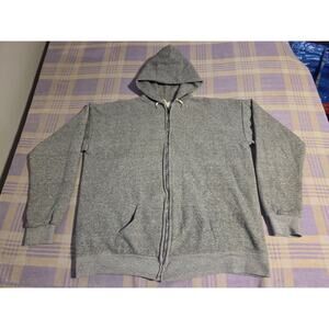 Vintage Sportswear Hoodie 1970s Double Face Waffle Thermal Zip Sweatshirt 1X XL